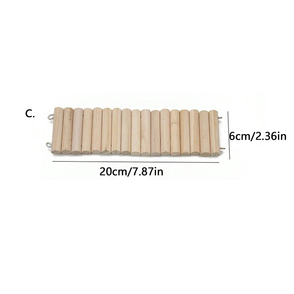 Hamster Habitat Accessories Multiple Size Wooden Bridge Cage Hamster Bendable Fence for Small Animals Climbing