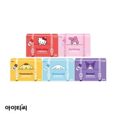 Косметические салфетки Travel Lotion (64 листа) 5 упаковок x 1 упаковка, популярный персонаж в Корее