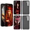 Силиконовый чехол Scarlet Witch Black для Samsung Galaxy S23 S21 S20 FE S24 S22 Ultra S10E S10 S9 S8 Plus