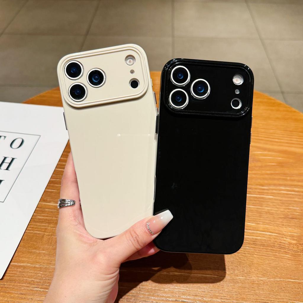 Solid Color Light Pillar Mobile Phone Case for Apple 17PROMAX Mobile Phone Case Soft Case Internet Celebrity Couple Trendy Brand 17 Case