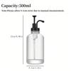 500 мл дозатор стеклянные бутылки многоразового использования сироп кофе прозрачный дозатор бутылка с насосом для бара кухня ванная комната аксессуары