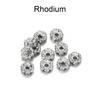 50pcs/lot 4 6 8 10mm Rhinestone Rondelles Crystal Bead Loose Spacer Beads for DIY Jewelry Making Accessories Supplie