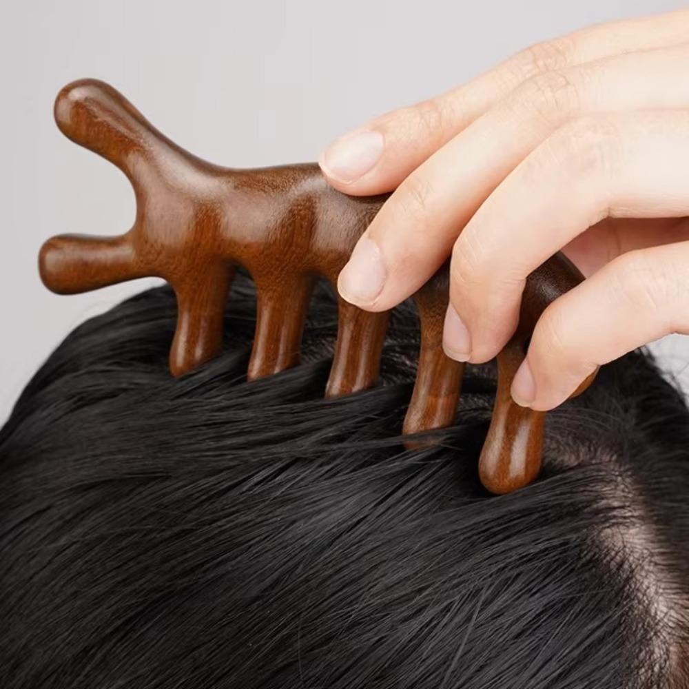 Инструменты для расчесывания волос на голове, пять широких зубчатых гребней, переносная деревянная массажная расческа