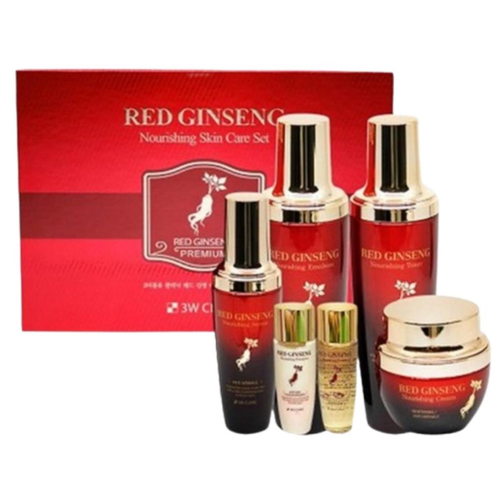 3w Clinic Питательный премиальный набор для ухода за кожей с красным женьшенем, 4 предмета