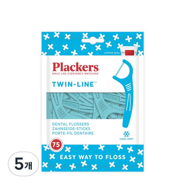 Зубная нить Flackers Twin Line, 75 шт., 5 шт.