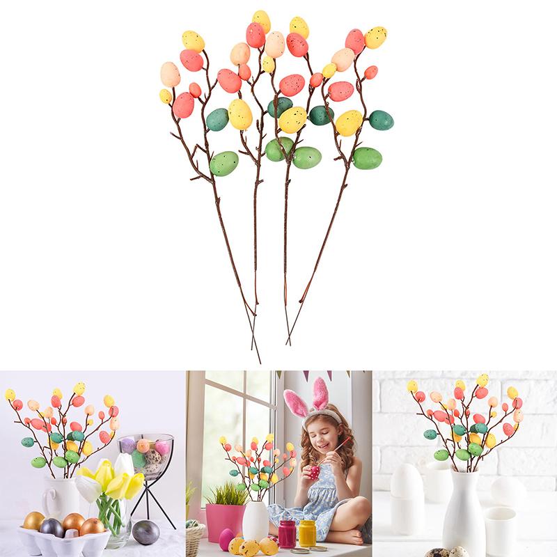 2/3/5/10Pcs Easter Egg Tree Branches Home Decoration Painting Field Eggs Spring Party Decor