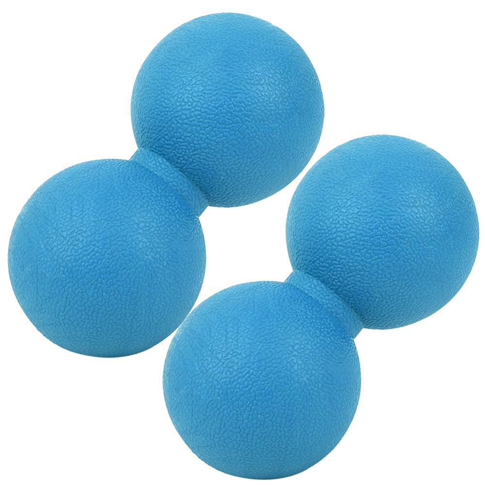 2 шт. Силиконовый массажный мяч в форме арахиса для йоги, тренировки мышц, расслабления, массажер, синий, форма арахиса