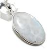 Подвеска из стерлингового серебра 925 пробы с натуральным радужным лунным камнем 2,36 дюйма p2b10