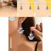 Acrylic Cartoon Snowman Earrings With Silver Studs For Casual Daywear