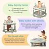 Baby Walker with 5 Adjustable Heights Baby Activity Center Features 360° Swivel Seat Music Detachable Toys Bounce Foot Pad