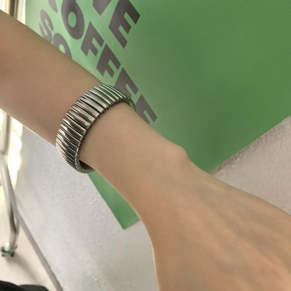 Панк Титановая Сталь Ручная Цепь Хип-Хоп Винтажный Браслет Изысканный Эластичный Ремешок для Часов Браслет Подарок