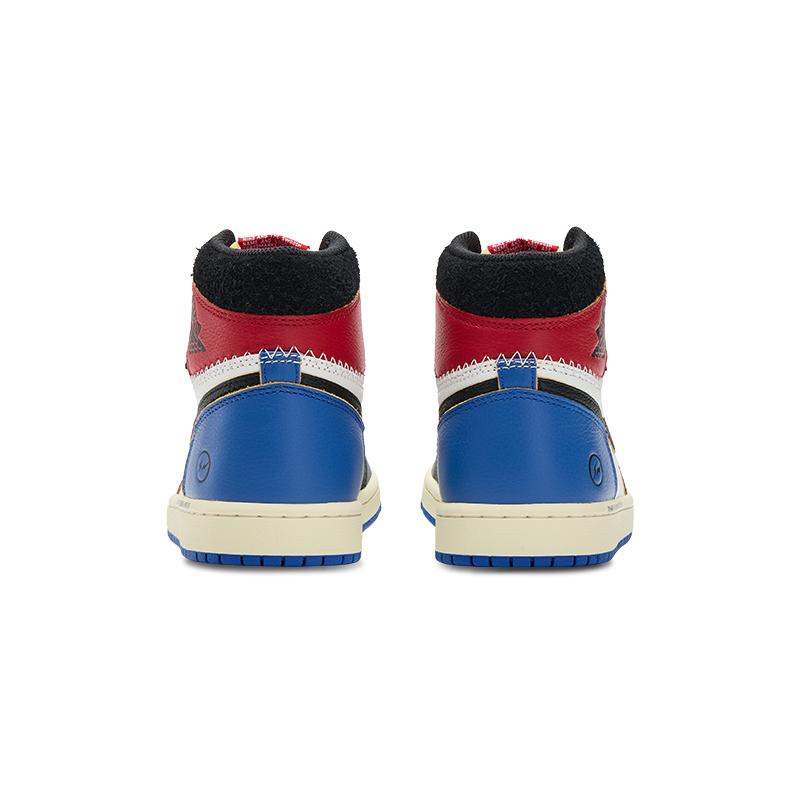 Jordan X Union X Fragment Design Air Jordan 1 Высокие Винтажные Баскетбольные Кроссовки Унисекс Черный Белый Синий IO7847-002