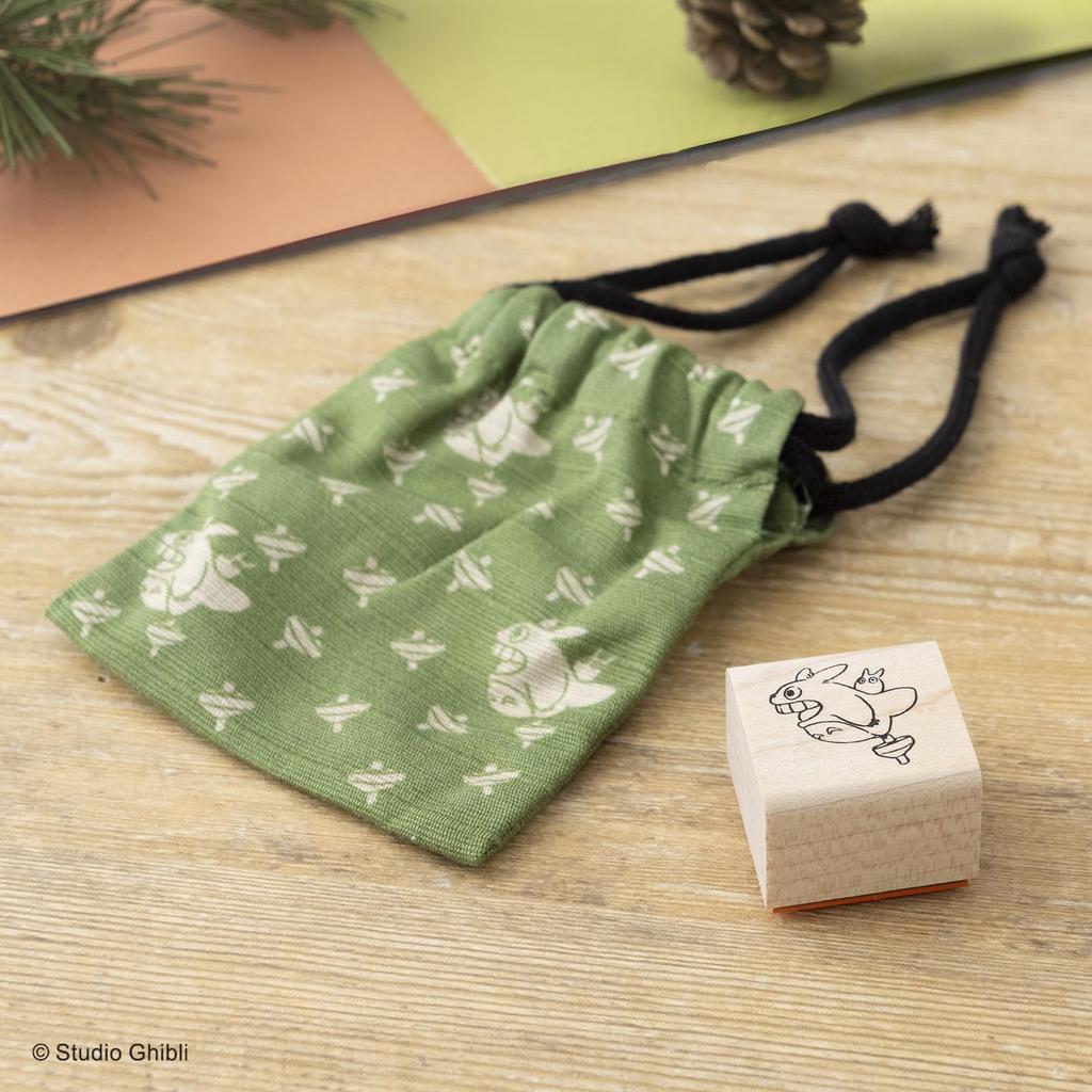 Беверли Гибли Тоторо Штамп Сумочка на шнурке Штамп Тоторо и Арабесковый узор TSW-175