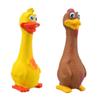 Игрушки для чистки зубов у собак, устойчивые к укусам, резиновая игрушка-пищалка для собак, цыплята, утки, игрушки-пищалки в форме животных для собак