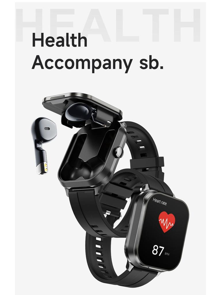 D8pro Спортивные умные часы и наушники в комплекте с NFC, Bluetooth-звонками и воспроизведением музыки