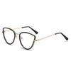 Full Frame Metal Cat Eye Flat Glasses Summer Glasses Frame Personalized Trend Glasses Frame