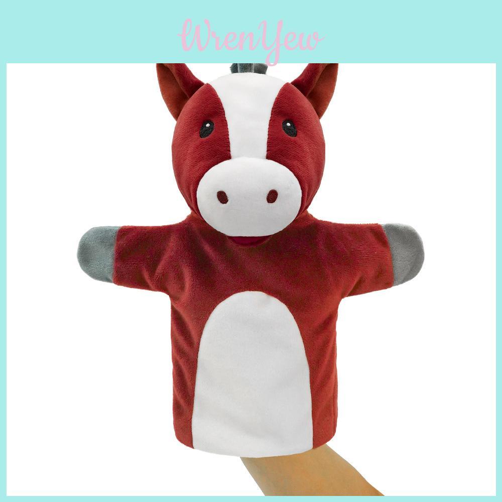 Interactive Hand Puppet Toy For Kids With Plush Animal Figures Watermelon Microfiber For Early Education