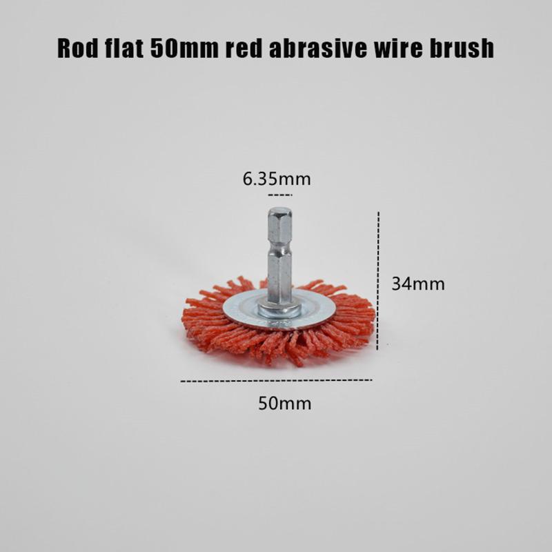 Для дрели, роторного инструмента, удаление ржавчины/коррозии/краски, нейлоновая абразивная щетка, зернистость 80/120/180/240, плоская абразивная щетка, хвостовик 1/4"