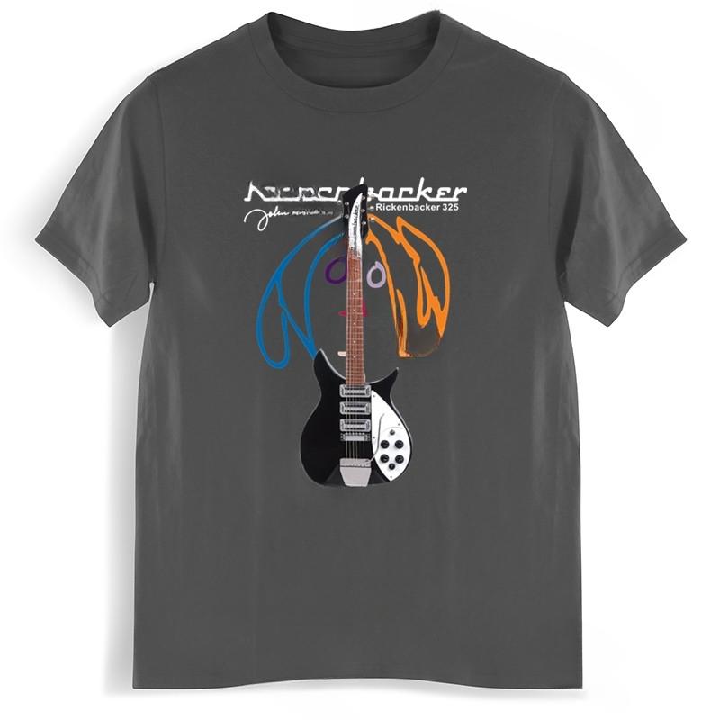 Cheavyweight уличная одежда аниме одежда новое поступление мужская футболка Rickenbacke гитара большой размер Homme черная футболка мужские топы футболки