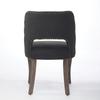 Wooden Dining Chairs Set of 2, Modern Fabric Upholstered Dining Room Chair Farmhouse Dinner Chair for Kitchen Dining Room, Black,DE1870BK