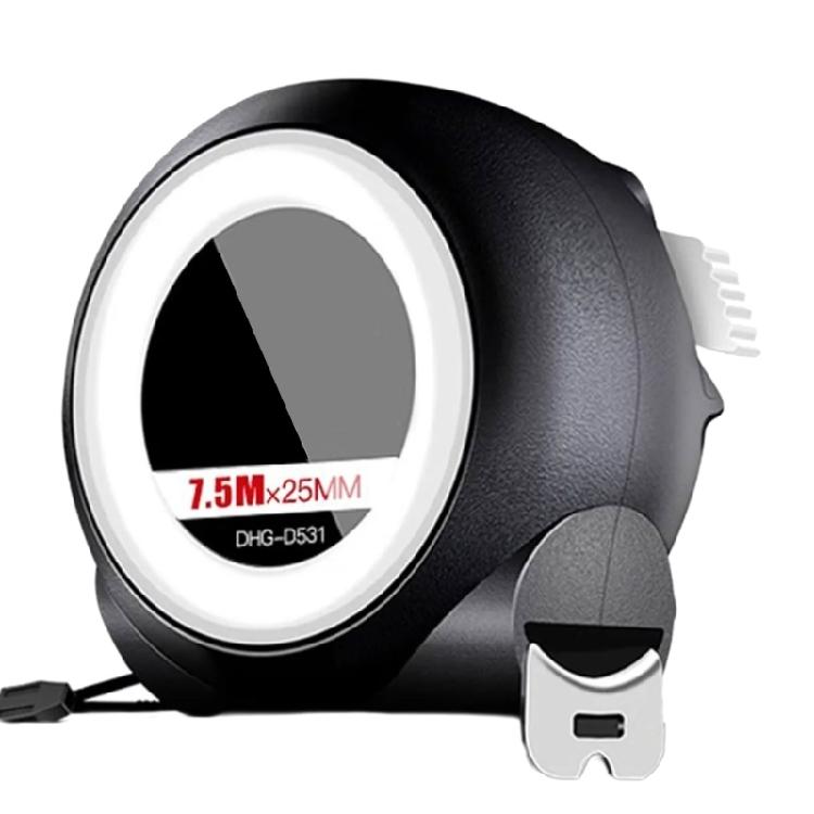 Shockproof Retractable Steel Tape Rule With Fixed Position Locking System Ergonomic Grip Strong Scale For Job Sites