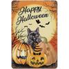 Happy Halloween Plaque Metal Tin Signs Wall Decoration Vintage Art Posters Iron Painting for Man Cave Home Cafe Garden Club Bar