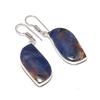 Sodalite Handmade 925 Sterling Silver Jewelry Earring 1.69" E0y44