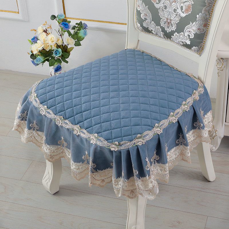 Элегантный кружевной декор 43*45 см, подушка для стула, противоскользящая подушка для сиденья в европейском стиле, домашний декор, обеденный офисный коврик