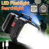 8000mAh Rechargeable Spotlight 2000 Lumens Handheld Hunting Flashlight LED Spot Light Double Head LED Searchlight for Camping