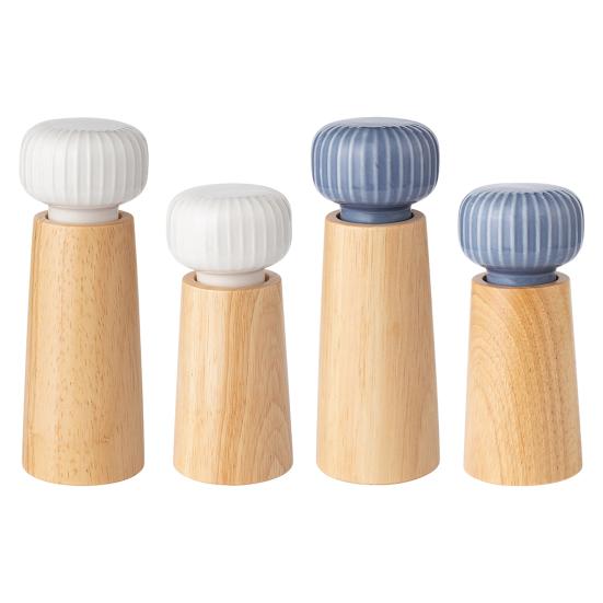 Деревянная мельница для перца Yousheng, ручная мельница для соли и перца, регулируемая крупнозернистая мельница, многоразовая мельница для соли и перца с керамической крышкой