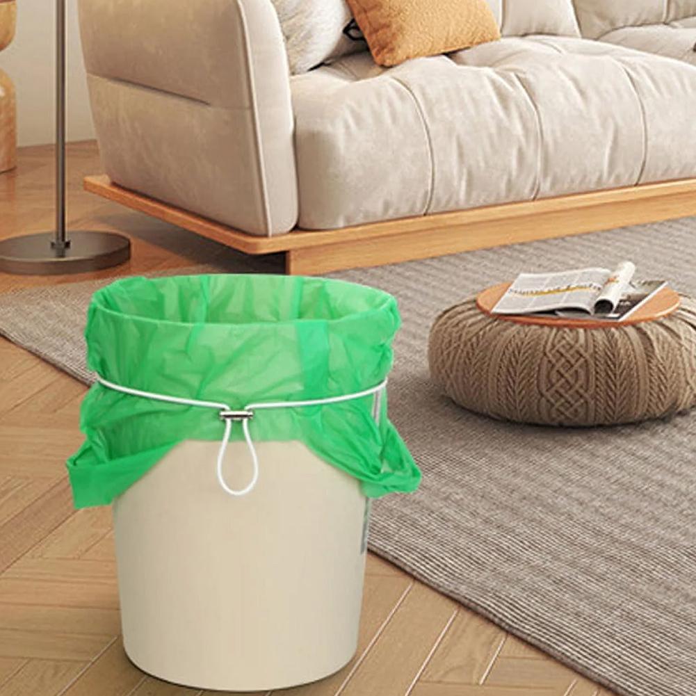 6PCS Multifunctional Elastic Trash Can Bands Adjustable Rubber Bands Cord Lock Household Garbage Can Bands For Home Office