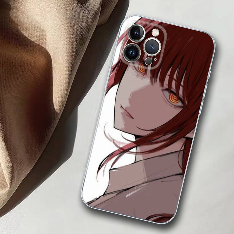 Makima Chainsaw Man манга аниме чехол для телефона мягкий силиконовый чехол для iphone 14 13 12 11 Pro Mini XS MAX 8 7 6 Plus X XS XR чехол