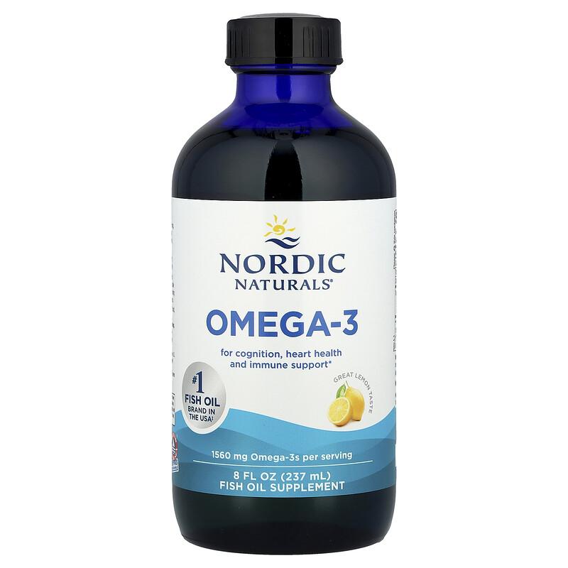 Omega-3, Lemon, 1,560 mg, 8 fl oz (237 ml)