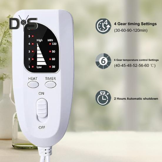 Электрический нагревательный платок с розеткой ЕС, регулируемые кнопки, автоматическое выключение, сохранение тепла плеч, шеи и спины, 6 скоростей регулировки температуры, управление одной кнопкой, грелка