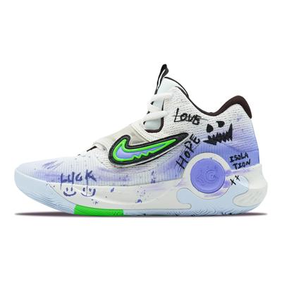 KD Trey 5 X Амортизация Влагоотводящие Низкие Баскетбольные Кроссовки Мужские Белый Фиолетовый Зеленый DJ7554-014(Команда256-)