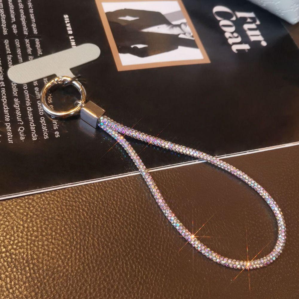 Яркий шнурок для телефона со стразами, цепочка, ремни для подвешивания на шею, аксессуары для телефона
