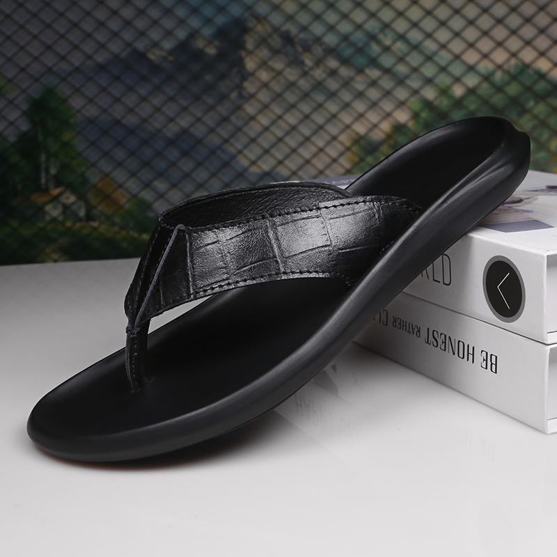 Повседневные тапочки с крокодиловым узором для мужчин, уличные шлепанцы, пляжные сандалии, летние нескользящие шлепанцы, быстросохнущие, мужские, полутапочки