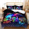 Butterfly Mushroom Three-Piece Quilt Cover 3D Digital Printing Bedding Set Bed Cover