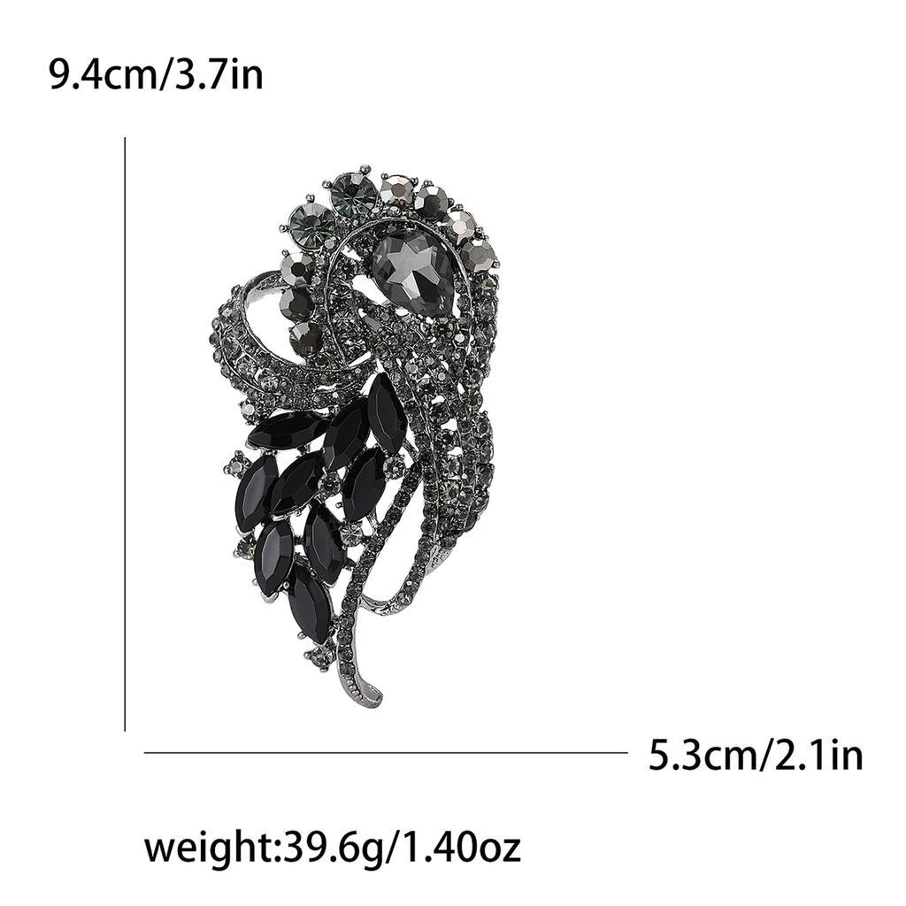 Vintage Style Flowers Cluster Brooch Pin Rhinestone Crystal Woman Corsage Party Gift Jewelry Accessories