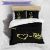 3pcs Borussia Dortmund pattern bedding set duvet cover set includes duvet cover &pillowcases,perfect all season bedroom decoration&gift