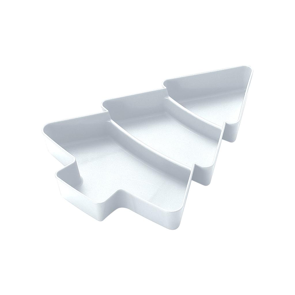 Рождественская тарелка для закусок с отделениями, пластиковая конфетница для украшения праздничной вечеринки и хранения орехов