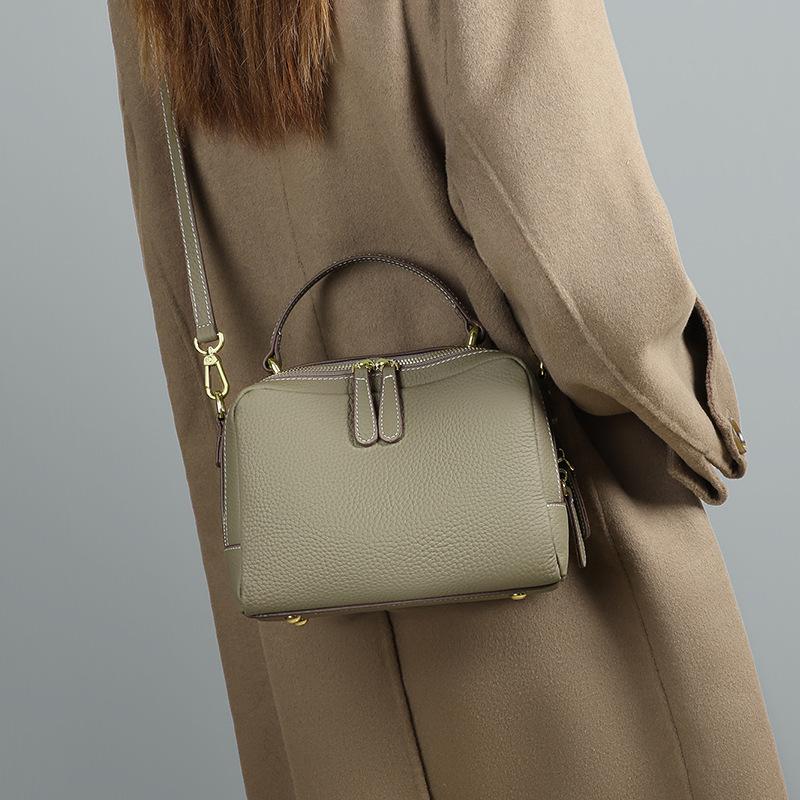 Bag Women'S Crossbody Bag Leather Women'S Bag Fashion Versatile One Shoulder Portable Small Square Bag Luggage