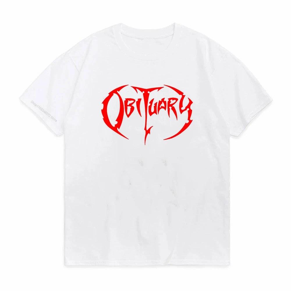 Модная футболка с некрологом, классный дизайн, футболка в стиле хэви-метал, рок-музыка, хлопковая футболка унисекс, унисекс, футболка большого размера для взрослых, топы с круглым вырезом