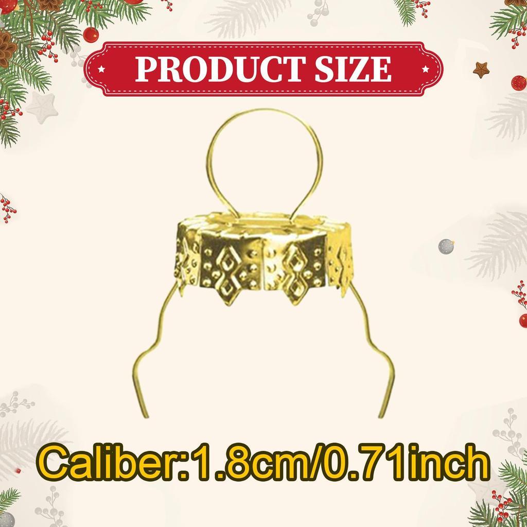 100 штук Золотые подвески для рождественских шаров для праздничных вечеринок, для дома в помещении