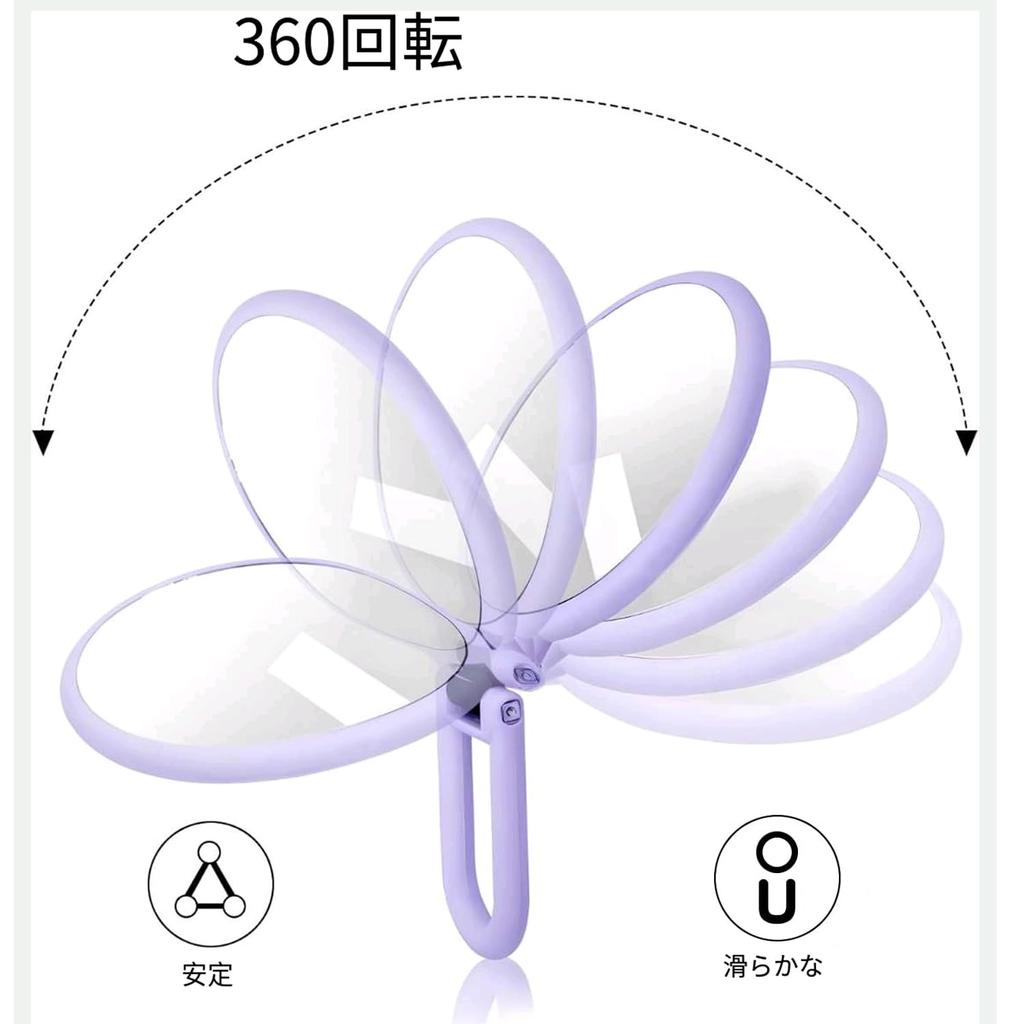 Настольный макияж 5-кратное увеличение на одном вращающемся стильном зеркале Двустороннее зеркало, боковое, 360° (пурпурный)