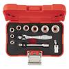 Socket Wrench Set S20830P, 6.35mm (1/4") Drive, Red, 11 Pieces