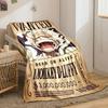 One Piece Anime Themed with Gear 5 Luffy Wanted Poster Design bedroom Blanket for Livingroom Couch lunch break throw for Friend's festival Gift