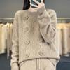 Women Sweater 100% Wool MODERN NEW SAGA O-neck Knit Pullover Thick Winter Jumpers Female Knit Tops