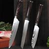 Набор из 3 кухонных ножей, кухонные принадлежности, кованные вручную, острые японские ножи с дамасским узором, ножи для фруктов и мясника