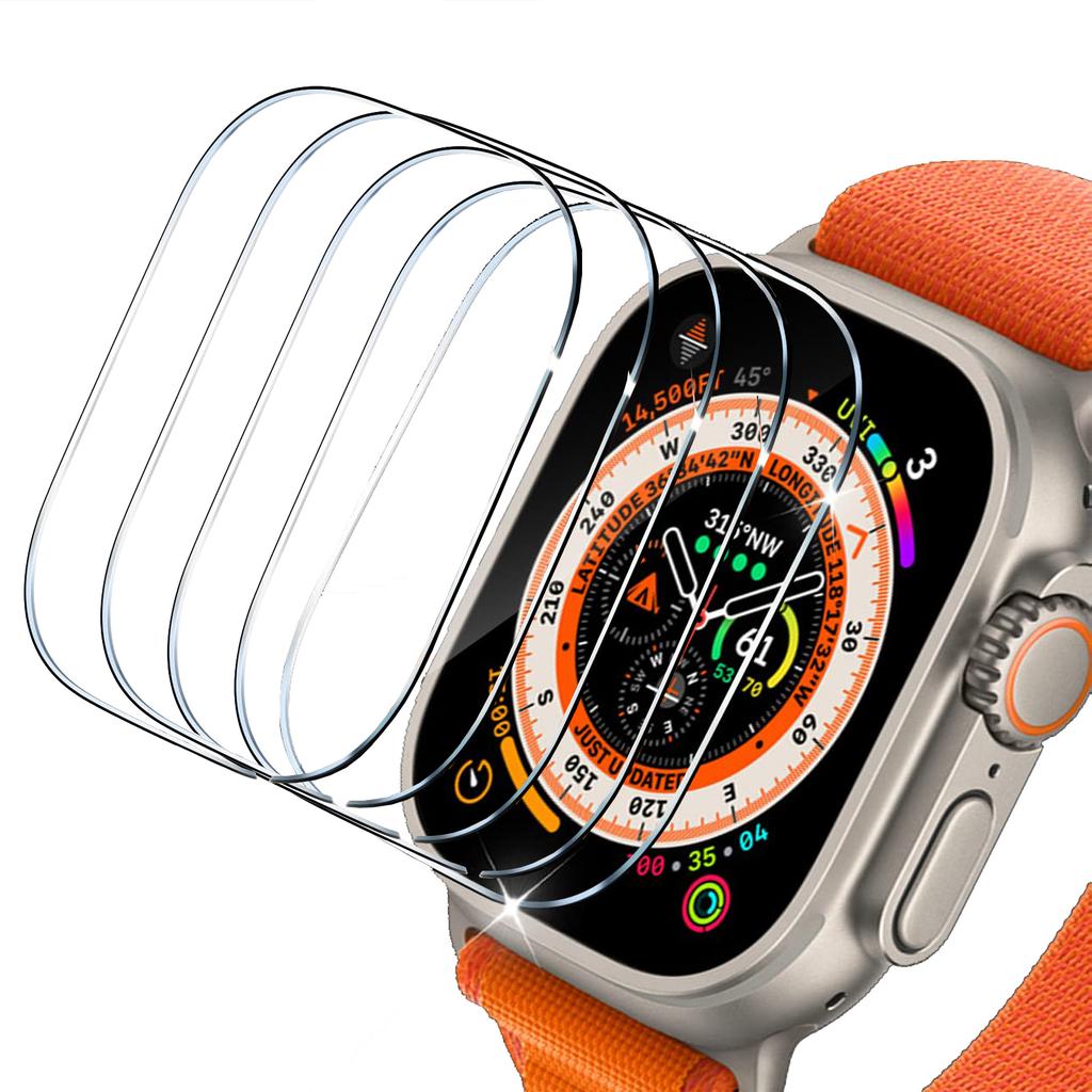 Защитное стекло для Apple Watch Ultra 49 мм Аксессуары Защита от царапин Водонепроницаемое Закаленное стекло HD Полная пленка iWatch Ultra 49 мм